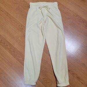 Aritzia Tna Cozy Fleece Joggers Butter Yellow XS